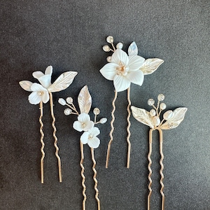 Rose Gold Tone AB Iridescent Crystal Hair Clip, Rose Gold AB  display picture 3