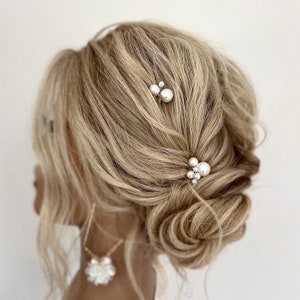 Pearl Hair Comb for Bride Pearls Hairpiece for Wedding Bridal Hair Pins for Wedding Pearl Hair Pins for Bride, Bridesmaid Hair Pin Set