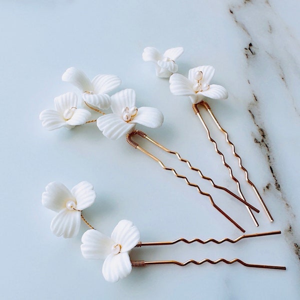 Wedding Hair Pins Pearl Florets Pins Bridal Hair Accessories Bridal Hair Pins Bridal Hair Jewelry Bridesmaid Hair Pins Pearls Pins