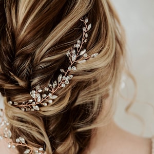 Braut Haarranke für die Braut Kristall Haarteil für Braut Kristall Haar Vine Hochzeit Gold Hair Vine Silber Kopfschmuck Hochzeit Haarteil Braut