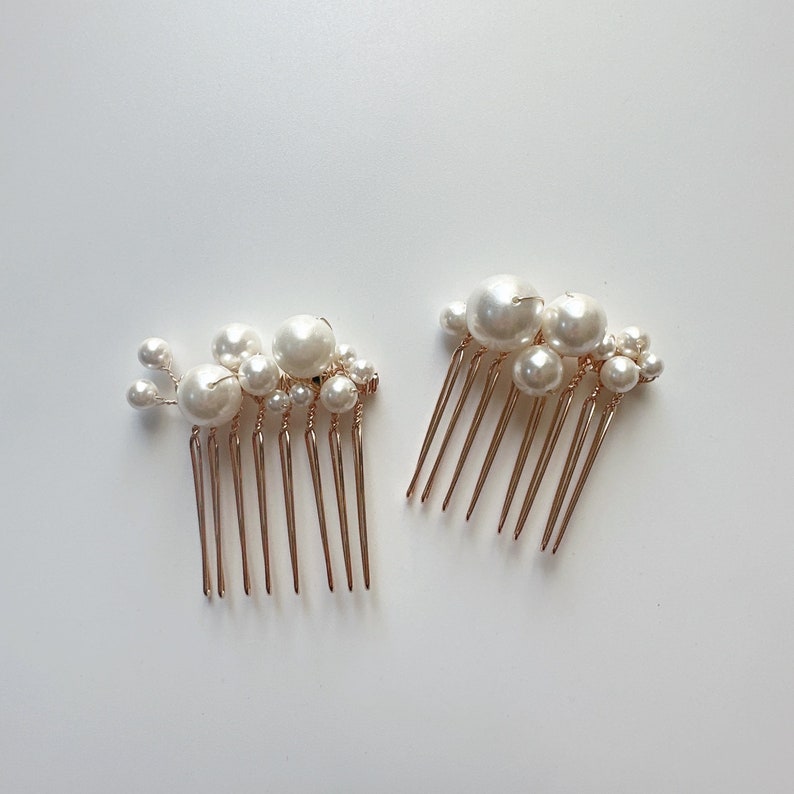 Pearl Hair Comb for Bride Pearls Hairpiece for Wedding Bridal Hair Pins for Wedding Pearl Hair Pins for Bride, Bridesmaid Hair Pin Set