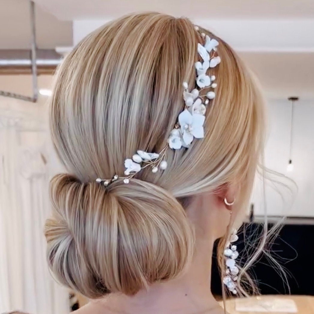 Wedding Hair Accessory With Pearls Pearl Bridal Hair Vine Etsy