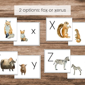 Uppercase-Lowercase Alphabet Matching Cards, Mother and Baby Animals (Montessori Preschool Printable) image 7
