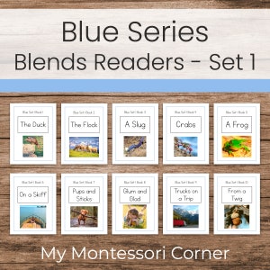 Montessori Blue Series Readers Set 1 (Decodable Phonetic Books)
