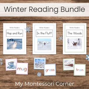 Winter Reading Bundle (Montessori Pink, Blue and Green Series)