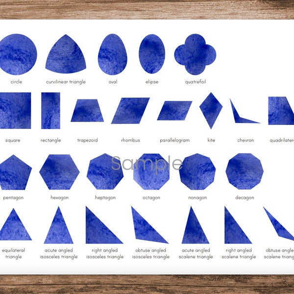 Montessori Geometric Cabinet Control Chart