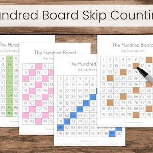 Hundred Chart Skip Counting Pack (Montessori Math Printable)