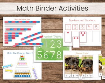 Montessori Math Busy Binder Activities