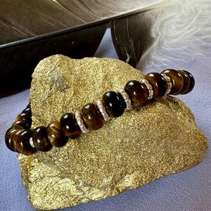 Sterling silver bracelet with Tiger eye and Sterling silver components!!!
