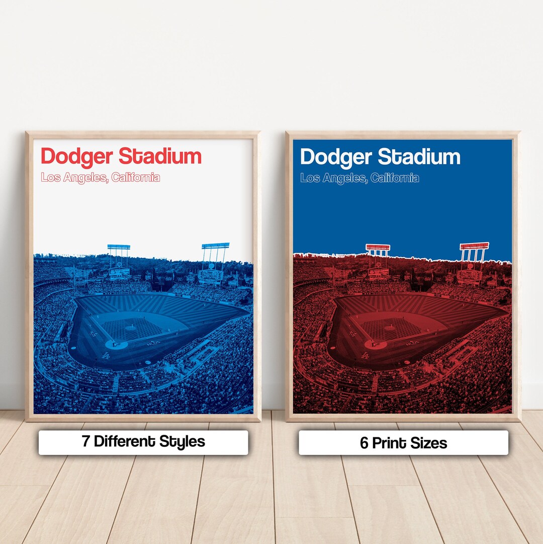 Dodger Stadium Poster Dodgers Stadium Print Los Angeles Etsy