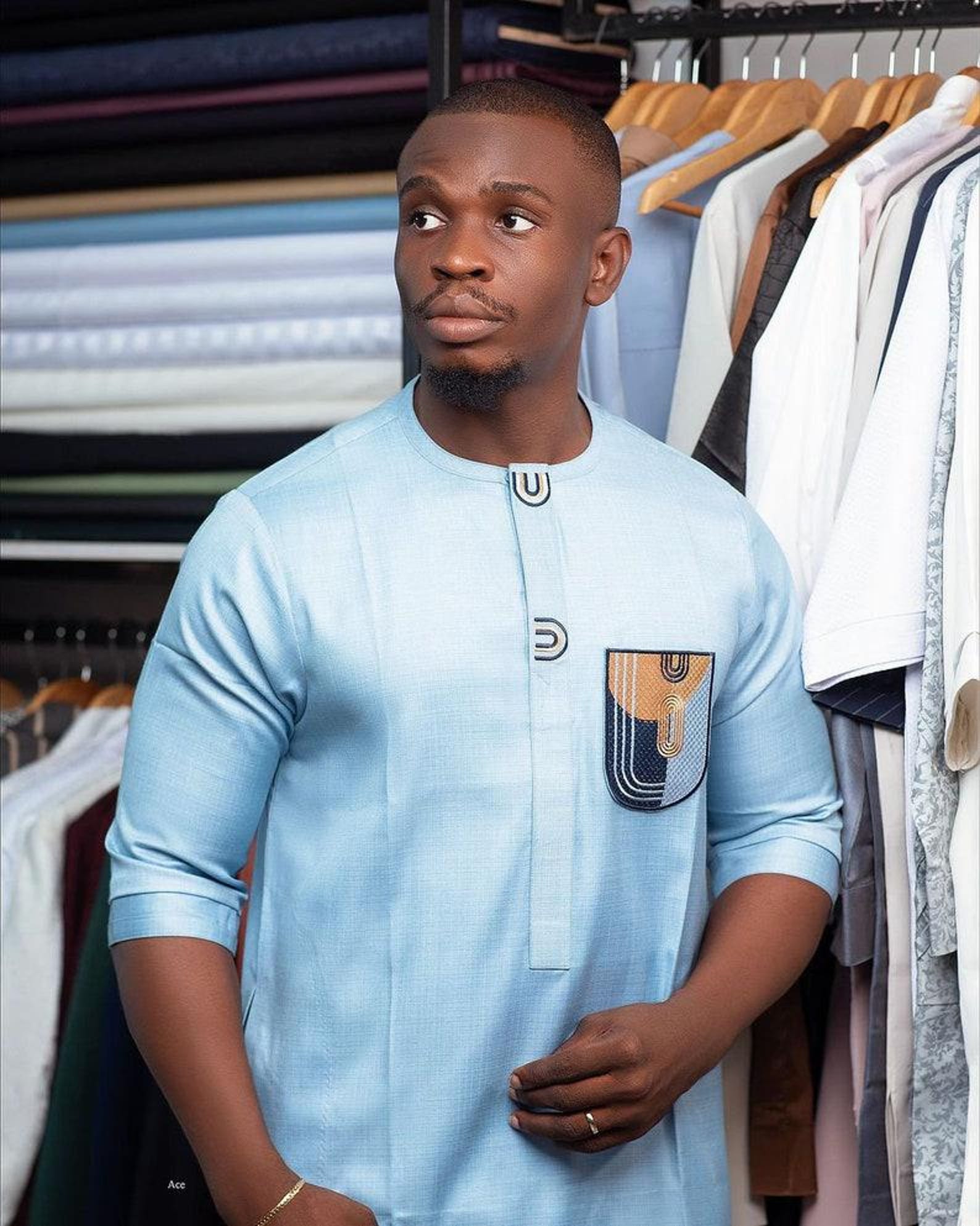 Biola African Men Attire/ African Men Native Wears/2 Pics Men's Set ...