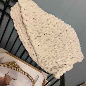 Handmade chunky knit baby blankets