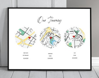 Our Journey/ Wedding Print - Custom Love / Thoughtful Gifts for Him and Her