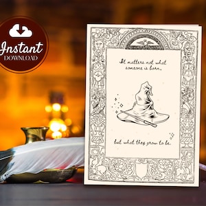 Printable Graduation/Birthday Card | Magical HP Themed | Digital Print | Instant Download