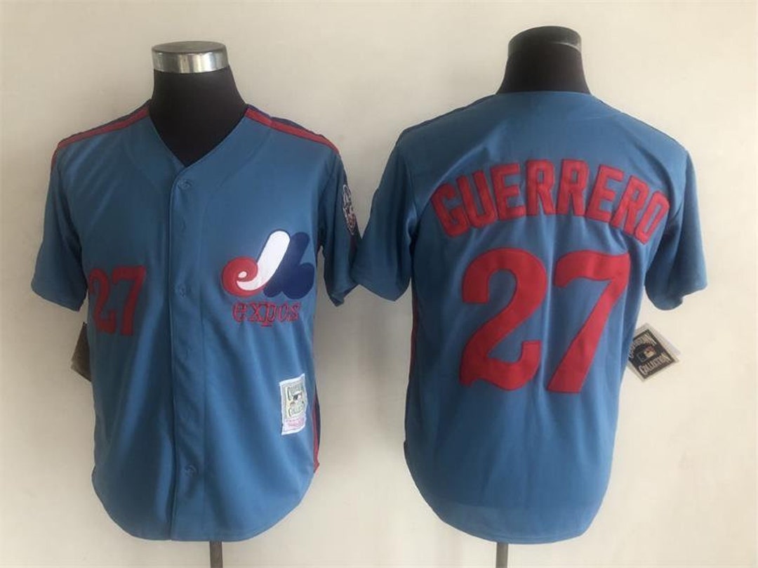 Throwback Montreal Expos Vladimir Guerrero Vintage Baseball Jersey