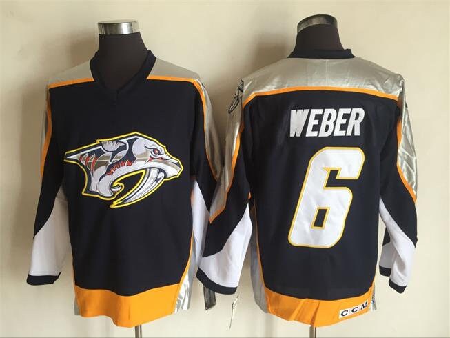 Shea Weber Nashville Predators Blue & Silver 2005-07 Throwback CCM NHL  Jersey