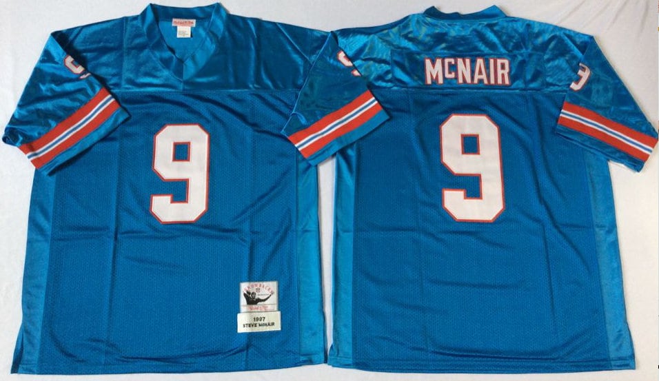 Steve McNair Tennessee Titans Mitchell & Ness 1999 Retired Player Name &  Number Long Sleeve T-Shirt - Light Blue