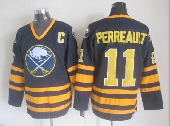 Buffalo Sabres #11 Gilbert Perreault White Throwback CCM Jersey on