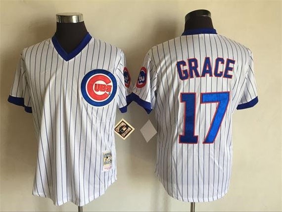 Throwback Chicago Cubs Mark Grace Vintage Baseball Jersey 