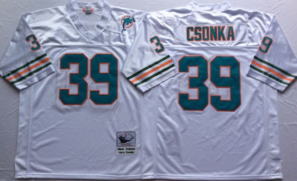 Men's Nike Larry Csonka White Miami Dolphins Retired Player Jersey