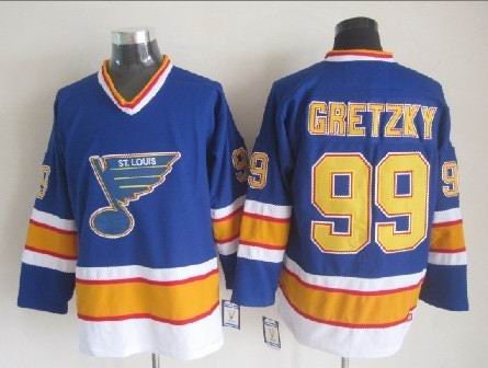 WAYNE GRETZKY  St. Louis Blues 1996 Home CCM Vintage Throwback Jersey