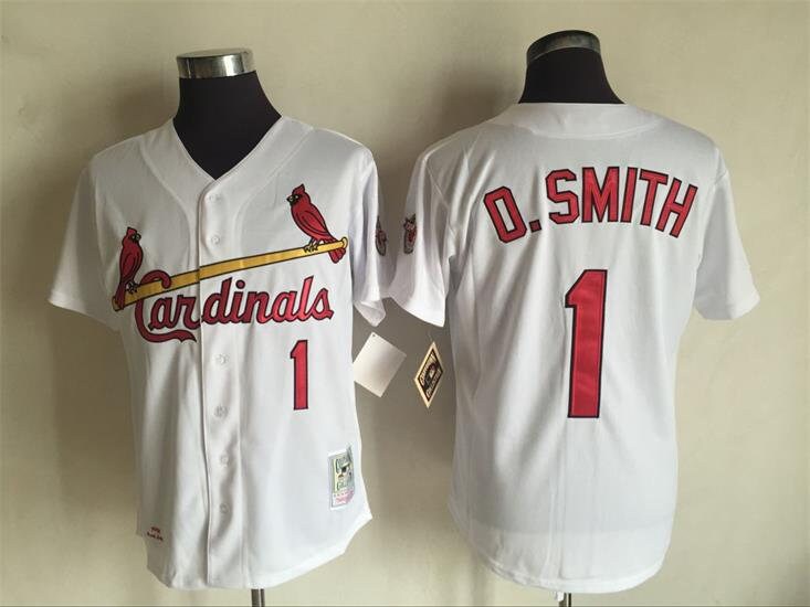 Men's Ozzie Smith San Diego Padres Replica White Home Cooperstown  Collection Jersey