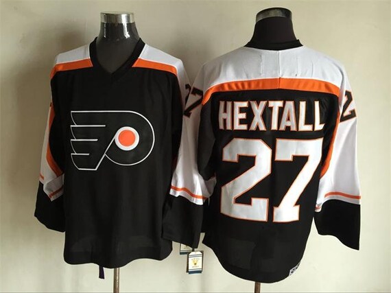 Autographed/Signed Ron Hextall Philadelphia Black Hockey Jersey JSA COA