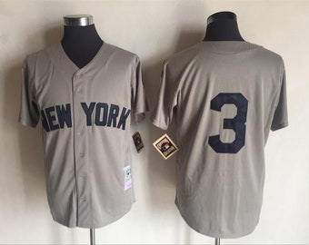 Vintage New York Yankees Baseball Jersey MLB Throwback Gray 