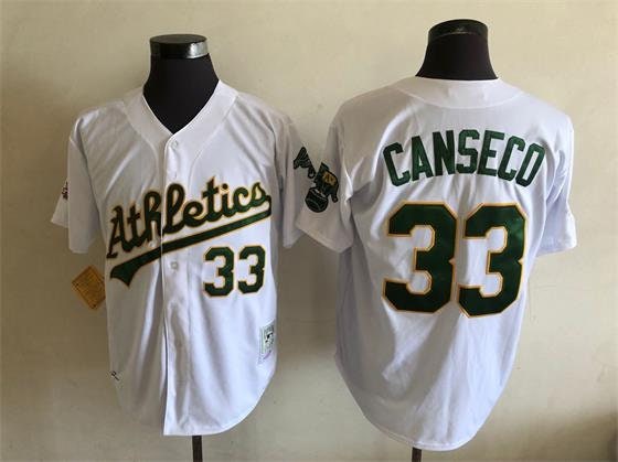 Framed Jose Canseco Oakland Athletics Autographed Yellow Mitchell & Ness  Replica Jersey