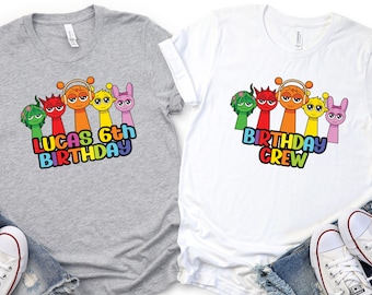 Sprunki Birthday Shirts Personalized Birthday Shirt Sprunki Birthday Crew Shirt Customized Sprunki Toddler Shirt Game Kids Shirt