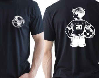 Personalized Soccer Dad Shirt, Custom Name Number, Vintage Soccer Player Tee