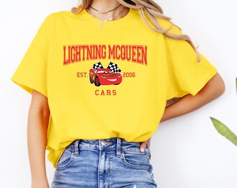 Cars Family Matching Shirts EST 2006 Theme – Lightning McQueen, Tow Mater, Doc Hudson, Sally Carrera, Guido & Luigi – Disney Matching Tees.