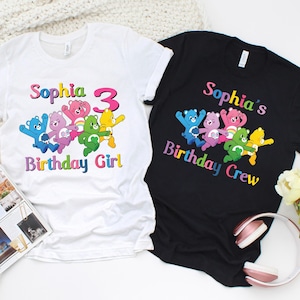 Care Bears Birthday Shirt Personalized – Custom Care Bears Birthday Girl Tee – Matching Family Birthday Crew Shirts – Care Bears Gift