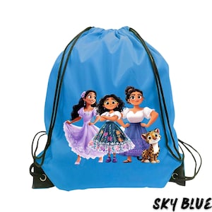 Personalized Encanto Drawstring Backpack – Encanto Custom Name Bag – Mirabel, Isabela, Luisa Backpacks - Kids Party Favor or Encanto Gift