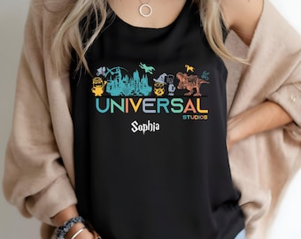 Débardeur personnalisé Universal Studios Trip 2026 - Chemise de vacances personnalisée - T-shirt familial Universal Park assorti