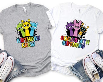 Customized Sprunki Birthday Shirts Personalized Birthday Shirt Sprunki Birthday Crew Shirt CustomSprunki Toddler Shirt Game Kids Shirt