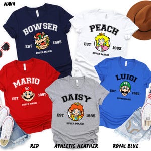 Super Mario T-Shirt - Super Mario Matching Shirt, Retro Gamer Tee, Super Mario EST Shirt, Mario and Friends Shirts, Mario Bros Fan Shirt