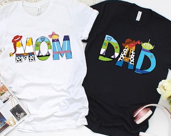 Custom Toy Story Shirt, Toy Story Dad Toy Story Mom, Disney Birthday Tee, Toy Story Matching Birthday Shirt, Couple shirt, Custom Name Shirt