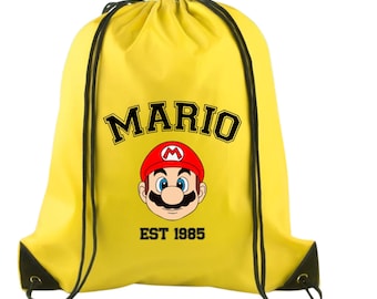 Super Mario Drawstring Backpack – Birthday Party Favor Bag