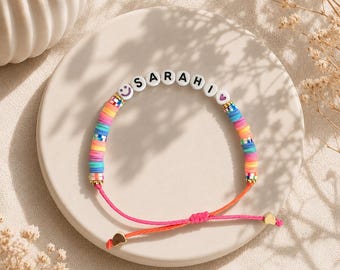 Personalized Friendship Bracelet for Girls | Custom Name Bracelet | Adjustable Kids Bracelet Anklet | Best Friend Gift for Teens & Tweens