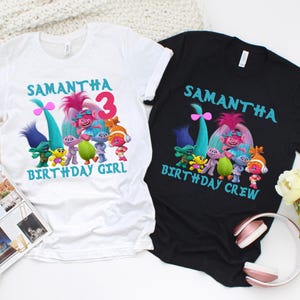 Trolls Birthday Shirt Personalized – Trolls Birthday Girl Tee - Trolls Matching Family Shirts – Trolls Party Outfits for Kid - Trolls Gift