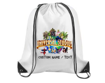 Custom Universal Studios Bag - Personalized Drawstring Backpack - Universal 2026 Trip
