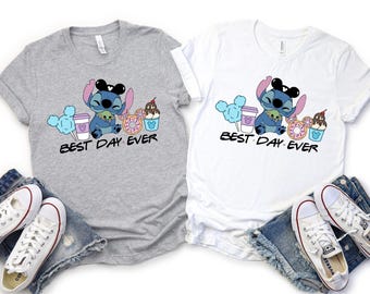 Stitch Best Day Ever Shirt – Disney Snacks T-Shirt – Mickey Ears Cotton Candy Donut Tee – Disney Vacation Graphic Tee – Disney Lover Gift