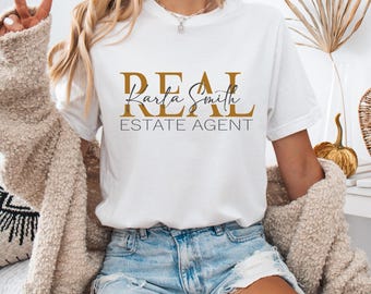 Custom Realtor Shirt - Real Estate Agent T-Shirt- Personalized Realtor Shirt - Realtor Gift for Women - Custom Real Estate Apparel