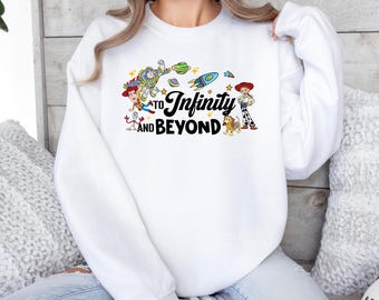 Toy Story Crewneck Sweatshirt | Pixar "To Infinity and Beyond" Graphic
