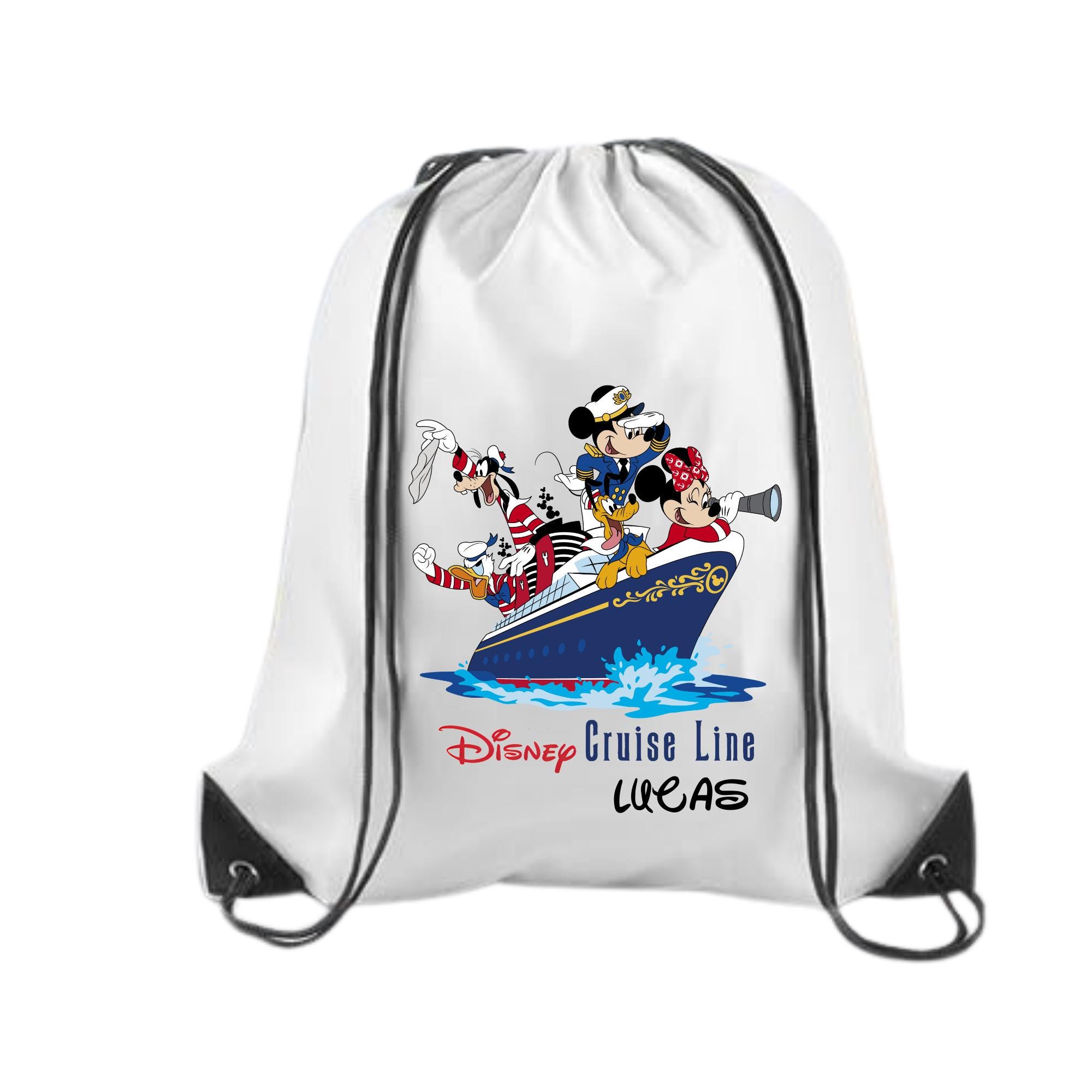 Personalized Disney Cruise Drawstring Backpack – Sailor  display picture 3