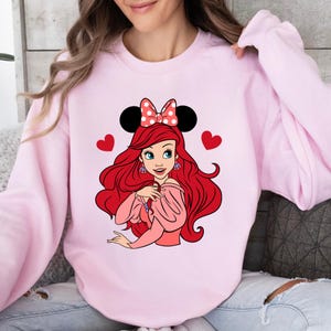 Ariel Little Mermaid Sweatshirt for Kids and Women&#39;s Princess Ariel Sweatshirt Little Mermaid  Shirt Cute Disney Kids Gift