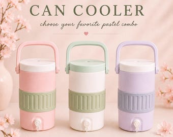 Can Cooler, Custom Color Combination Can Holder, 12 oz Regular or Skinny Can Cooler, Pastel Drink Holder, Cute Gift for Her