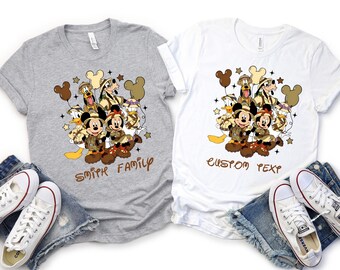 Custom Animal Kingdom Matching Shirt - Mickey and Friends Safari Tee – Animal Kingdom Family Shirts– Safari Group T-Shirt - Disney Trip Tee