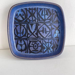 vintage 60s 70s Royal Copenhagen Baca dish platter Nils Thorsson blues Danish Denmark